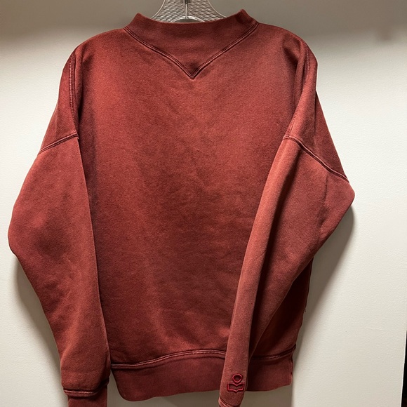 isabel marant burgundy vintage high neck sweatshirt - Picture 2 of 8